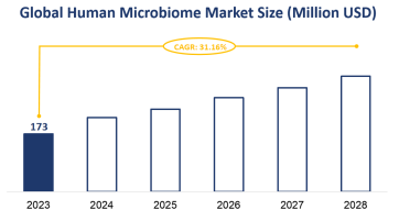 Global Human Microbiome Market Size is Expected to Grow at a CAGR of 31.16% from 2023-2028