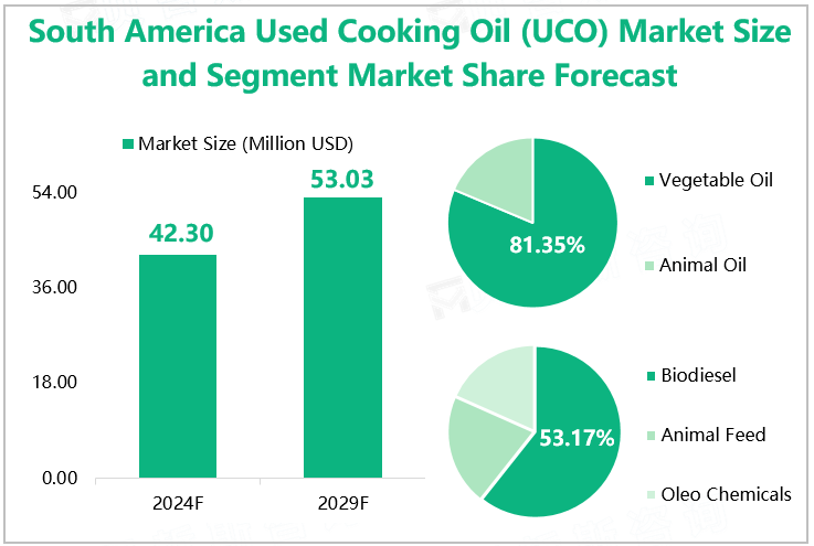 South America Used Cooking Oil (UCO) Market Size and Segment Market Share Forecast