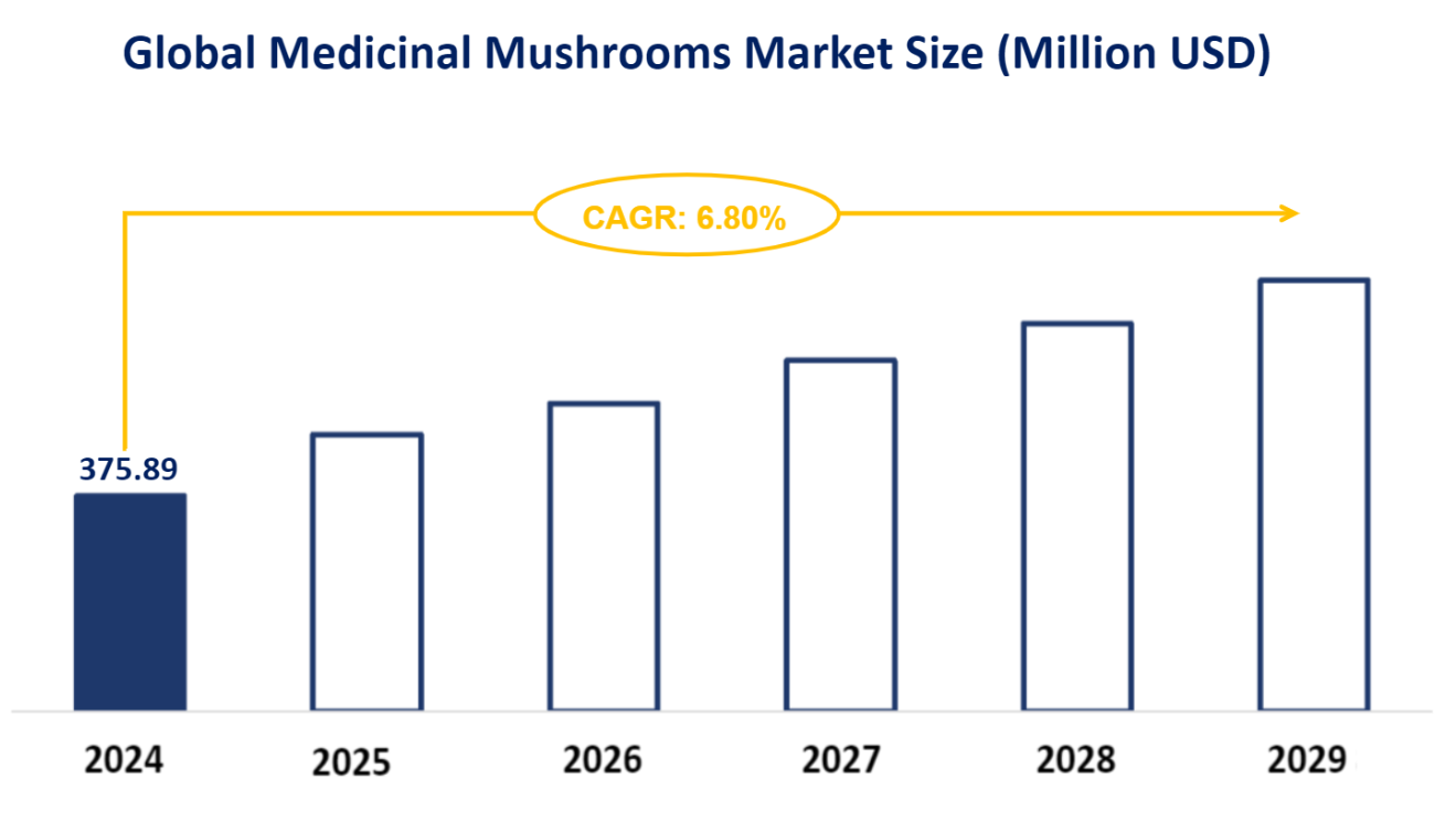 Global Medicinal Mushrooms Market Size (Million USD)